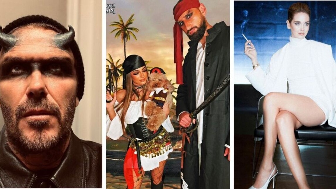 Da Beckham e Donnarumma a Ilary Blasi e i Ferragnez: tutti pazzi per Halloween!