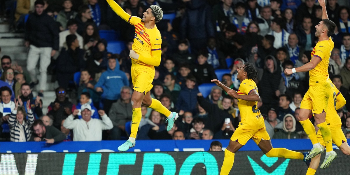 Barcellona all’ultimo respiro: Ronaldo Araujo piega la Real Sociedad