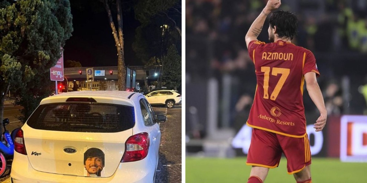 Azmoun segna, il tifoso della Roma impazzisce e lo mette... in macchina