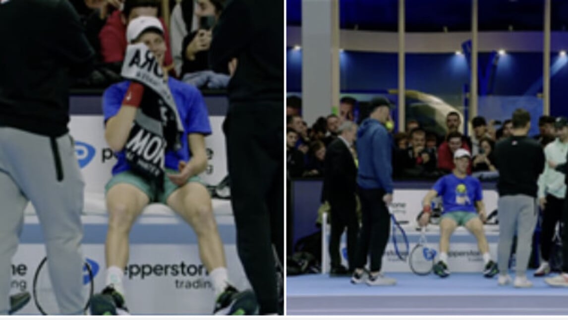 Sinner torna in campo ad allenarsi dopo la battaglia con Djokovic