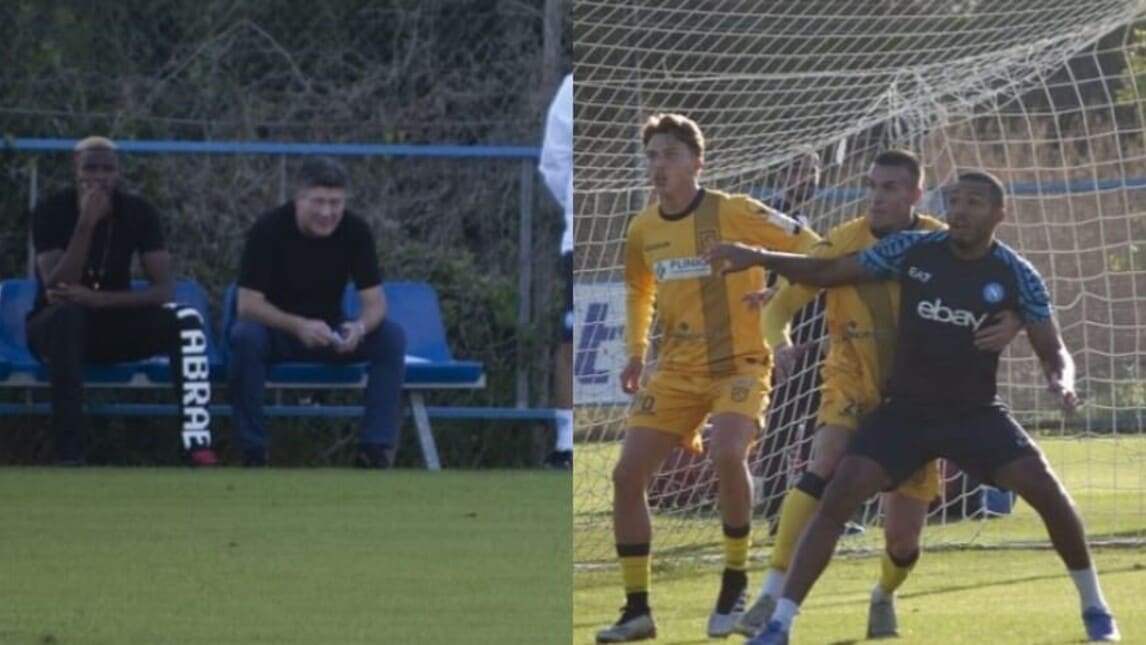 Napoli-Juve Stabia, Mazzarri e Osimhen in panchina: le foto