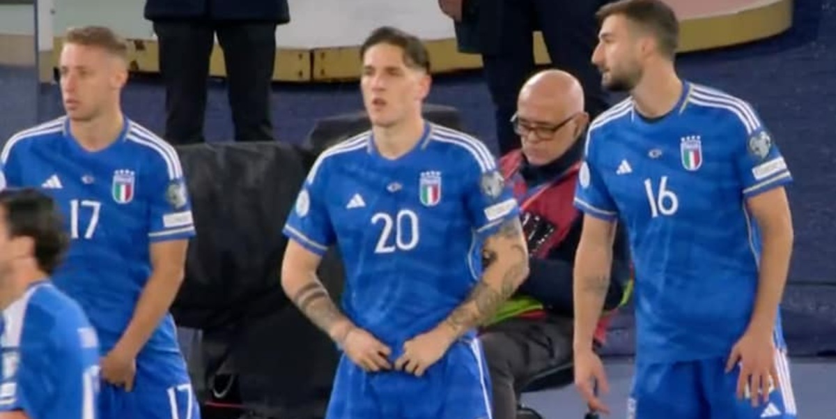 Zaniolo in campo nella ripresa di Italia-Macedonia: l'Olimpico reagisce così