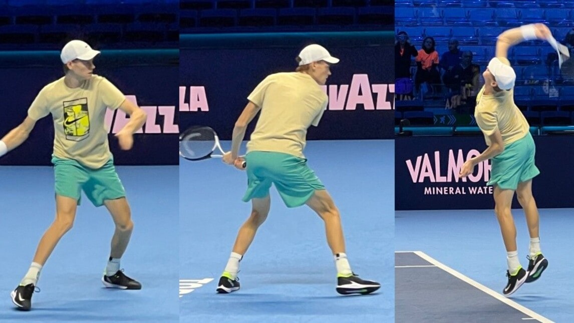 Sinner, che classe in allenamento: prova i colpi per battere Medvedev