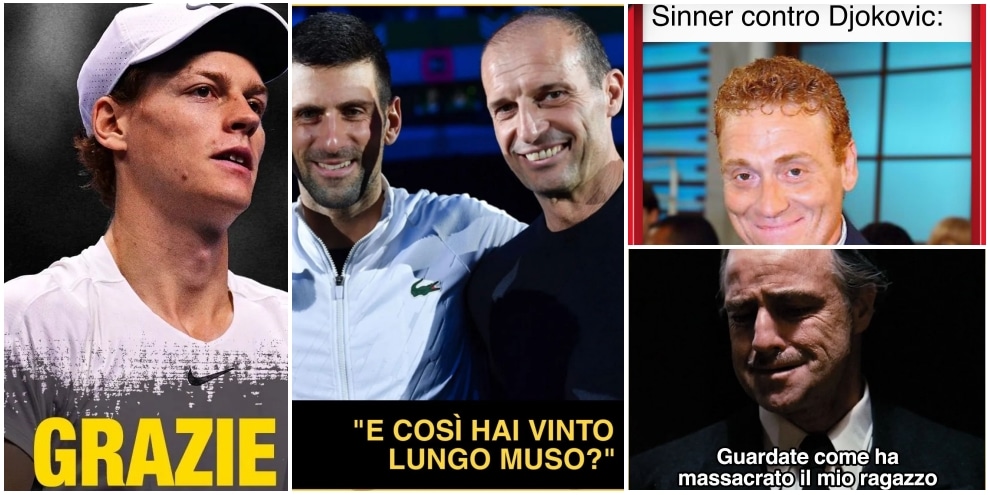 "Djokovic di lungo muso": social scatenati dopo il ko di Sinner in finale