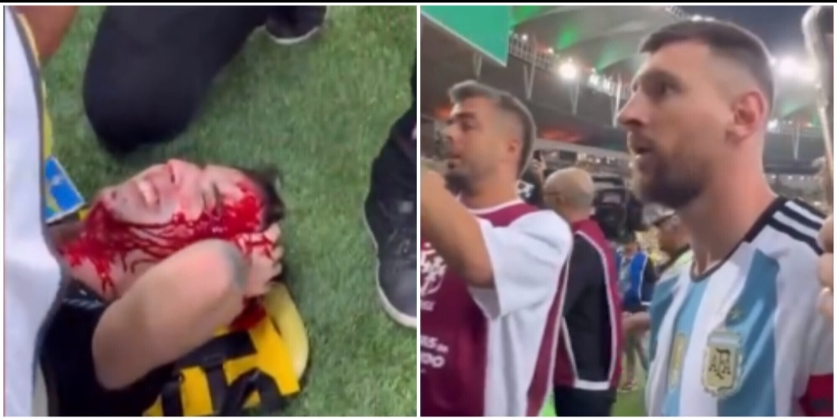 Brasile-Argentina, la polizia picchia i tifosi: la faccia di Messi dice tutto