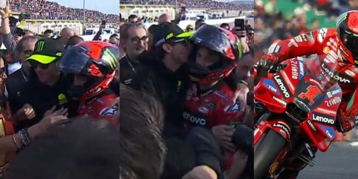 Valentino Rossi festeggia Bagnaia campione: scatenati in pista a Valencia