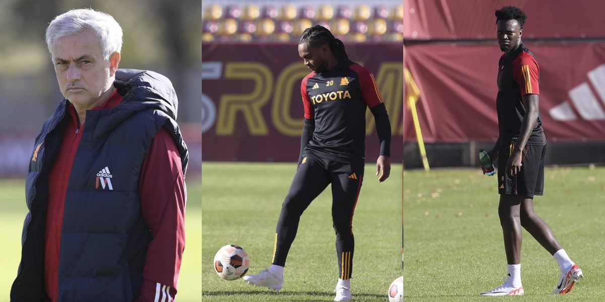 Roma, rifinitura per il Servette sotto il sole: anche Abraham in campo