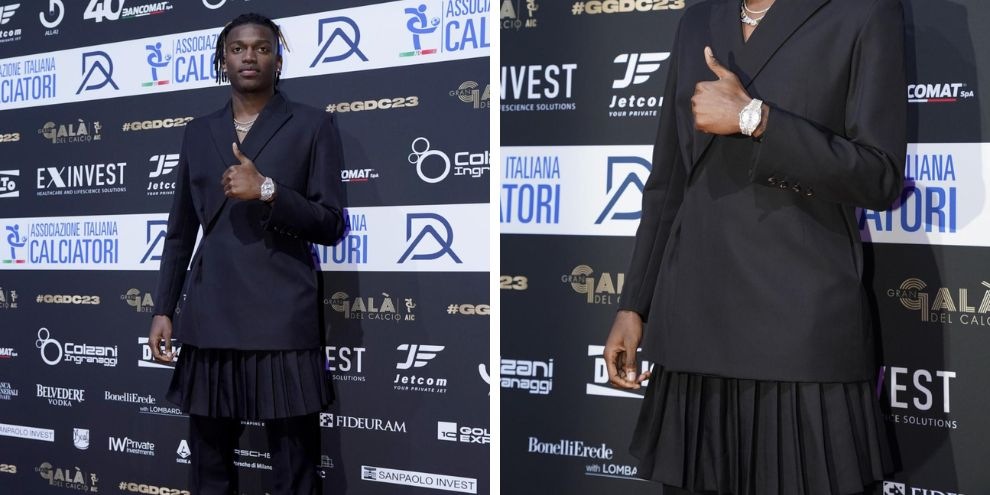 Leao, che look agli Oscar del calcio! Ecco le FOTO con la gonna