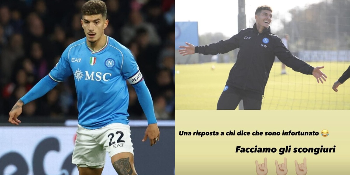 Tre corna per l'infortunio: Di Lorenzo fa scaldare i social