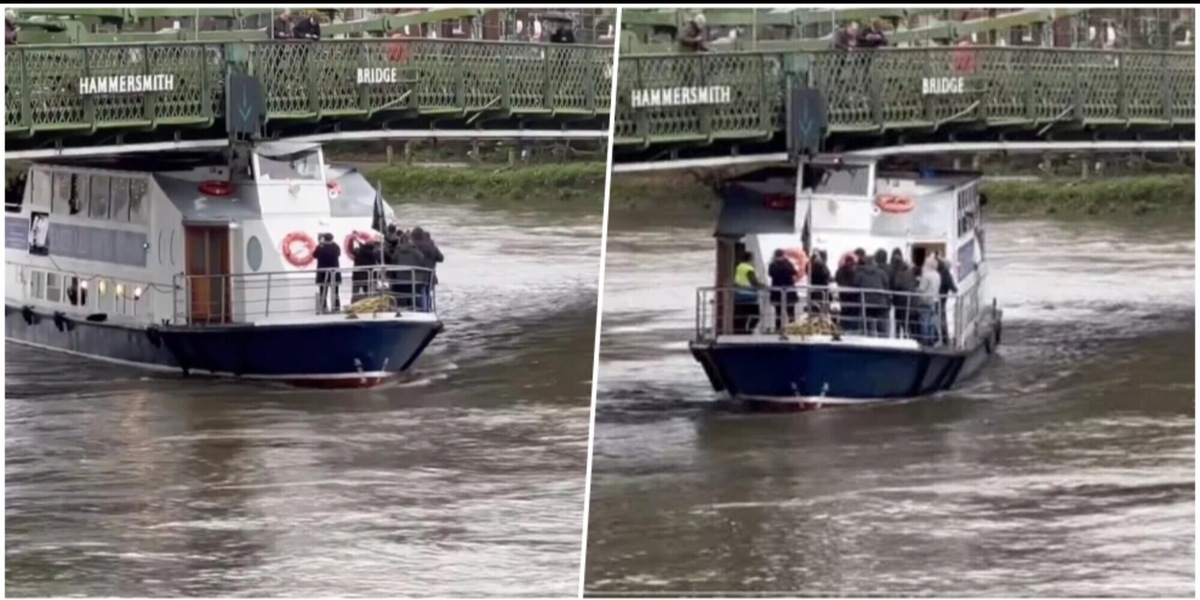 Paura per i tifosi del West Ham: la barca si schianta contro un ponte a Londra