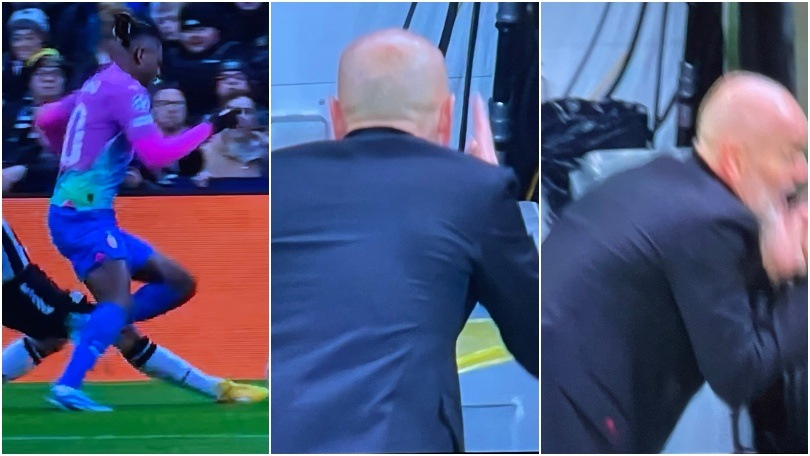 Leao non cade in area durante Newcastle-Milan: la reazione di Pioli è furiosa