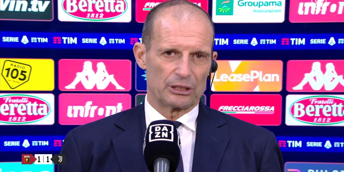 Allegri e la frase in tv sul rigore non concesso da Massa in Genoa-Juve