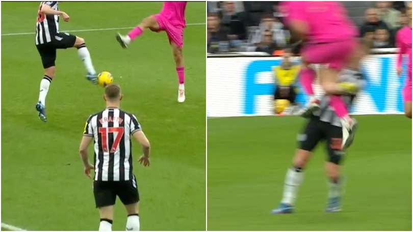 Jimenez fuori di testa, il terribile intervento in Newcastle-Fulham VIDEO