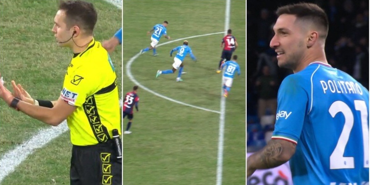Marcenaro, ma che fai? Il gol di Politano era regolare! Napoli, proteste giustificate