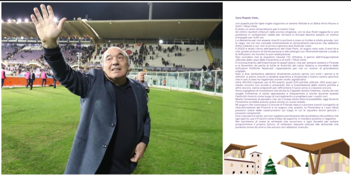 Fiorentina, la lettera di Natale di Commisso: cosa ha detto ai tifosi