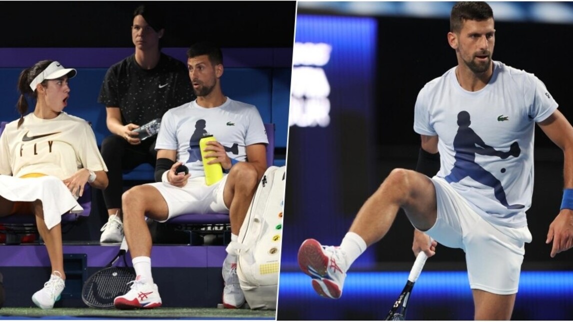 Djokovic dà spettacolo in allenamento: sorrisi con Olga Danilovic