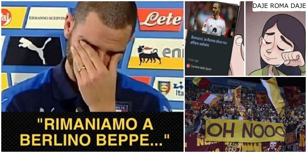 Bonucci alla Roma, salta tutto: le ironie dei tifosi sui social