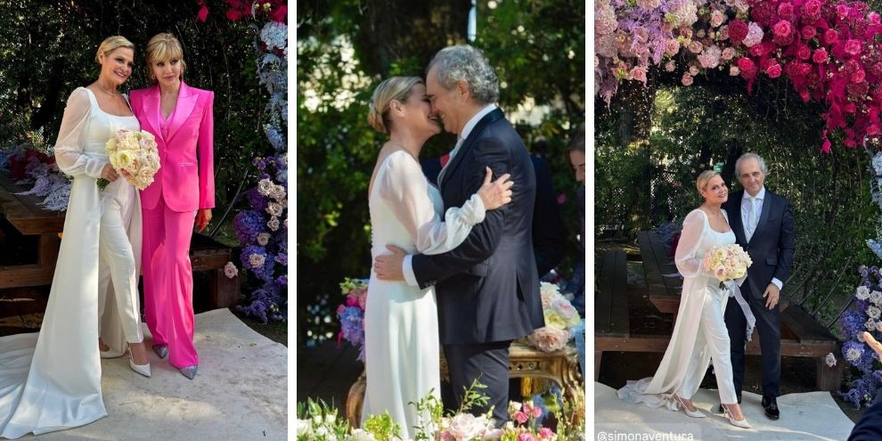 Matrimonio Simona Ventura e Giovanni Terzi: gli ospiti vip e le lacrime dello sposo