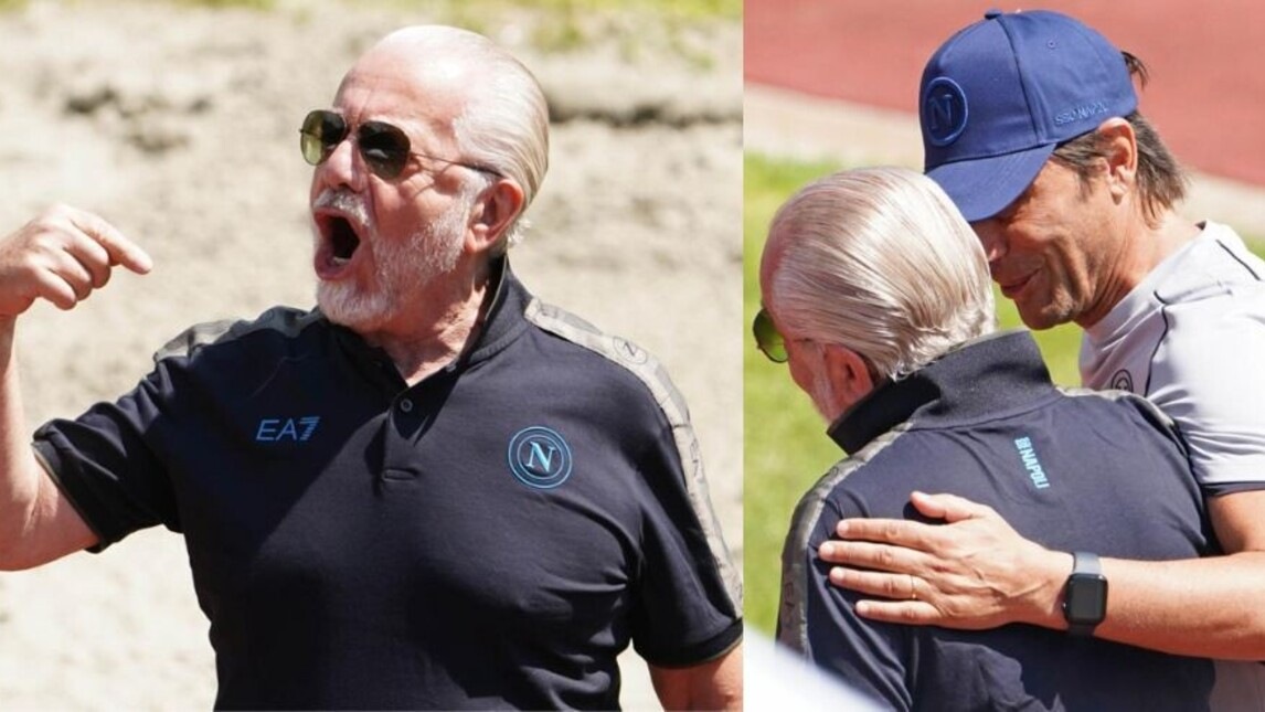 Napoli, le FOTO di De Laurentiis in ritiro fanno impazzire i tifosi