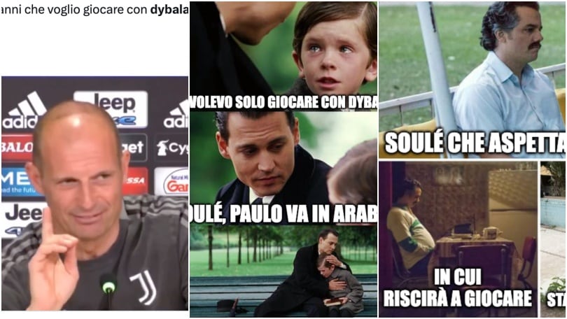 Dybala vicino all'Arabia, "la maledizione di Soulé": social impietosi