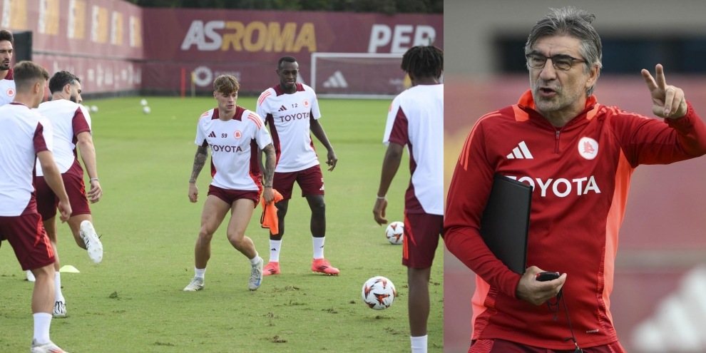 La Roma torna ad allenarsi: Zalewski in gruppo