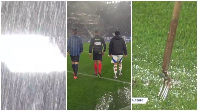 Diluvio su Bergamo, lo stadio è una piscina: Atalanta-Como rinviata