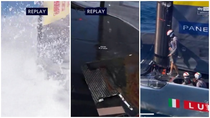 Shock Luna Rossa: la barca si ferma e alcuni pezzi finiscono in mare! Cosa è successo