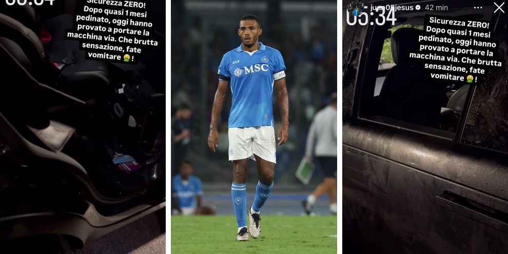 Napoli, parole di fuoco per Juan Jesus: "Provano a rubare l'auto, fate vomitare"