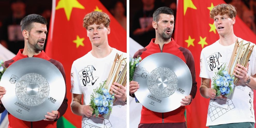 Sinner e Djokovic, botta e risposta in italiano a Shanghai: le immagini inedite