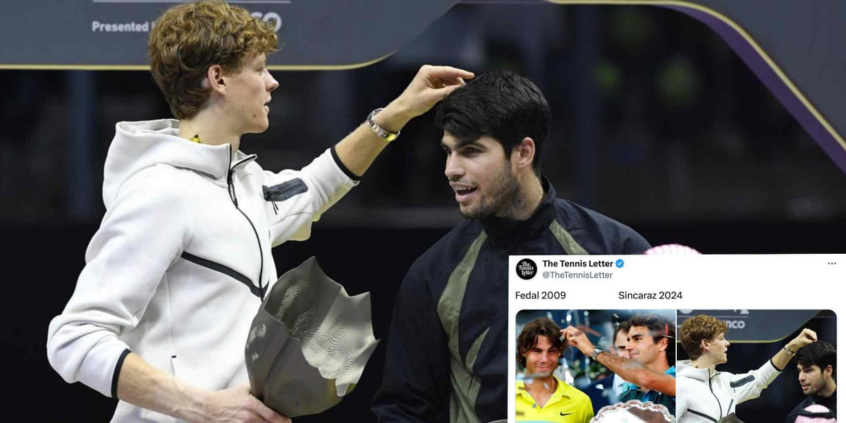 Sinner, il gesto con Alcaraz che ricorda Federer e Nadal nel 2009