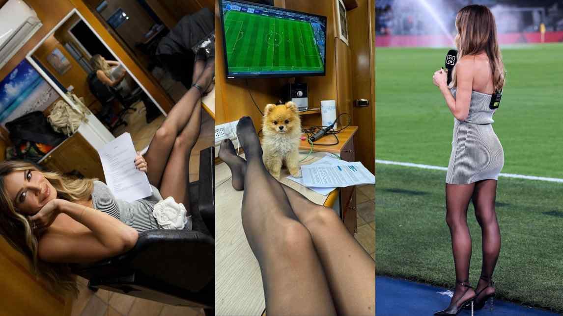 Diletta Leotta, il backstage di Roma-Inter è pazzesco
