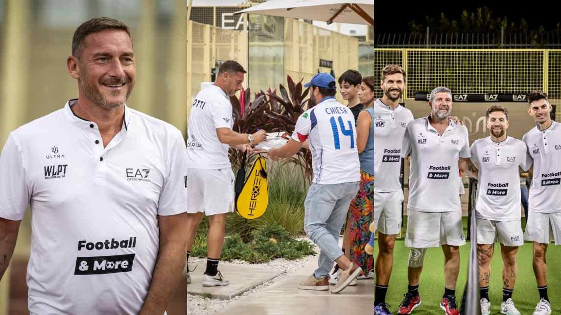 Da Totti a Llorente e il Papu Gomez, che show all'EA7 World Legends Padel Tour