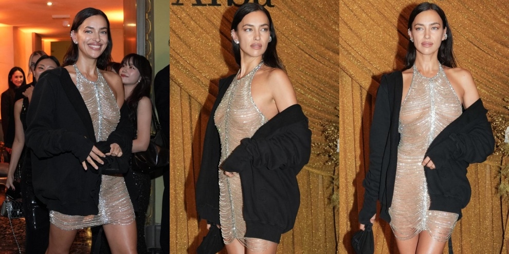 Irina Shayk incanta a Milano con trasparenze hot
