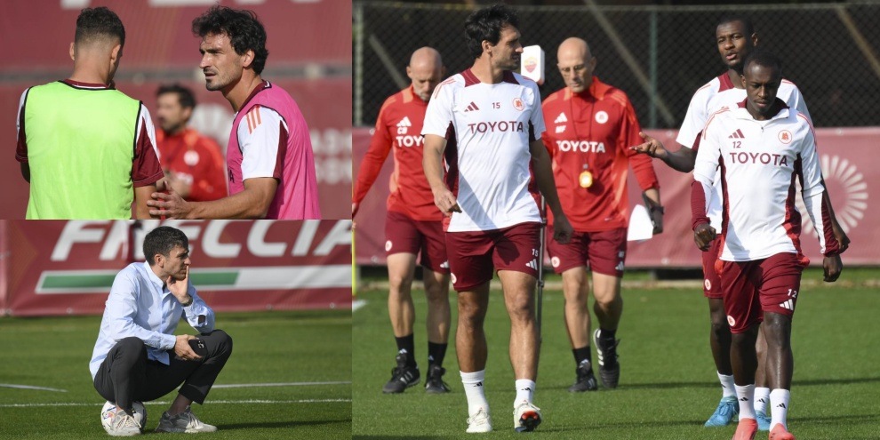 Roma, Hummels si confronta e Ghisolfi osserva