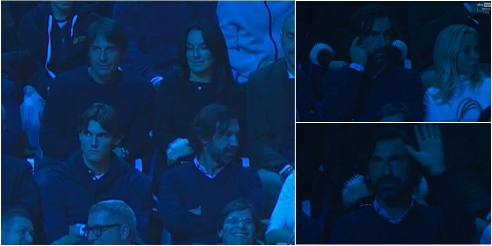 Sinner, quanti tifosi speciali in tribuna a Torino: spuntano anche Conte e Pirlo