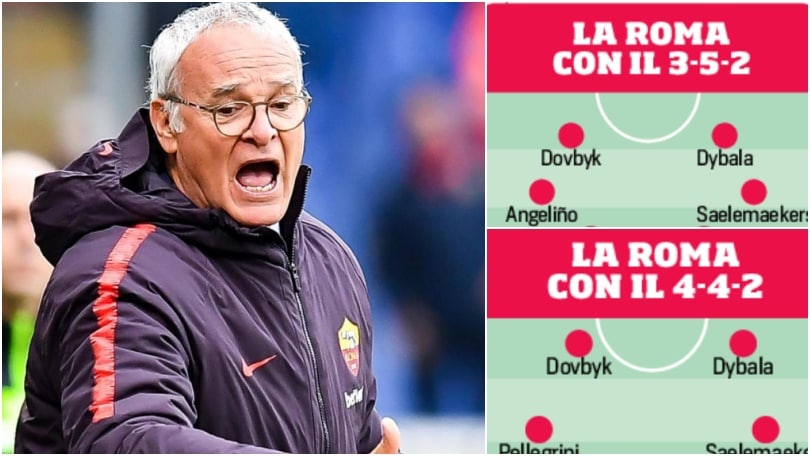 Come giocherà la Roma di Ranieri: i due moduli possibili