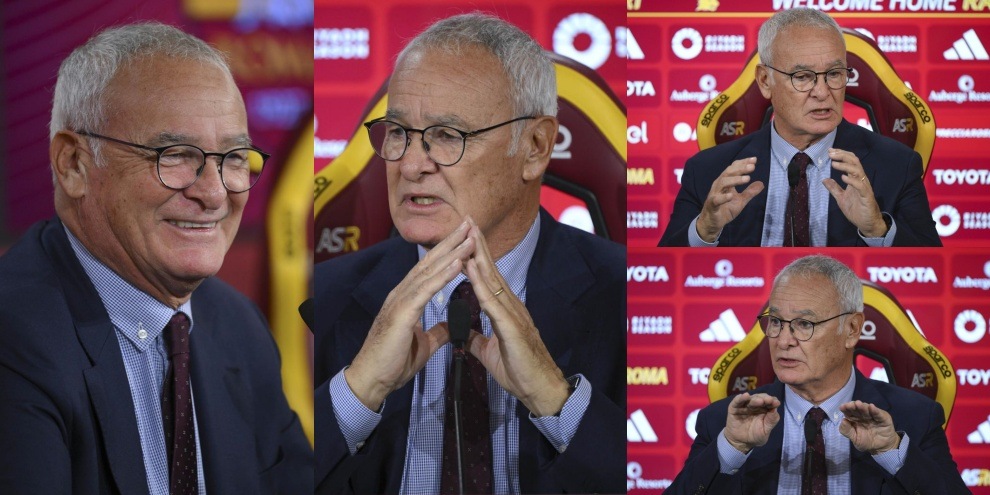 Roma, riecco Ranieri: i sorrisi, le facce e i gesti in conferenza
