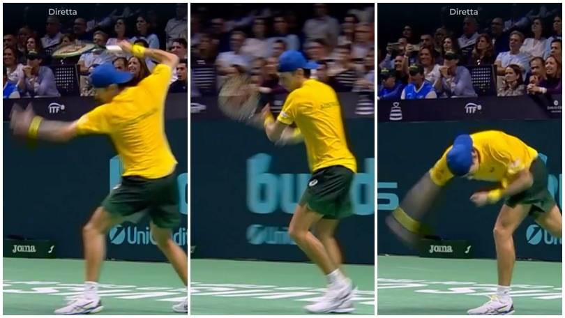 De Minaur perde la pazienza contro Sinner: spacca la racchetta in Davis!