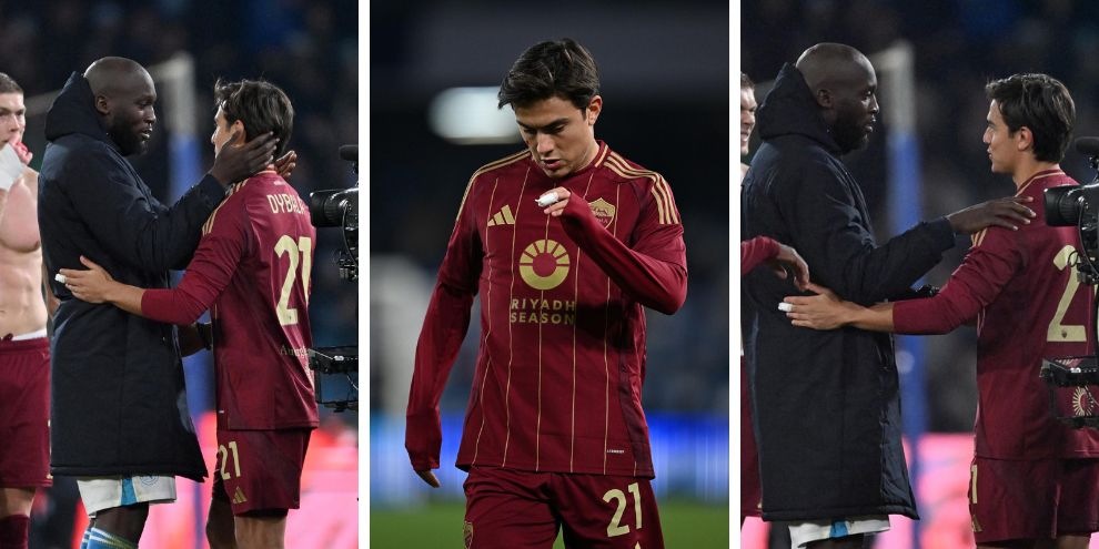 Dybala a pezzi per la sconfitta della Roma, il gesto a sorpresa di Lukaku a Napoli