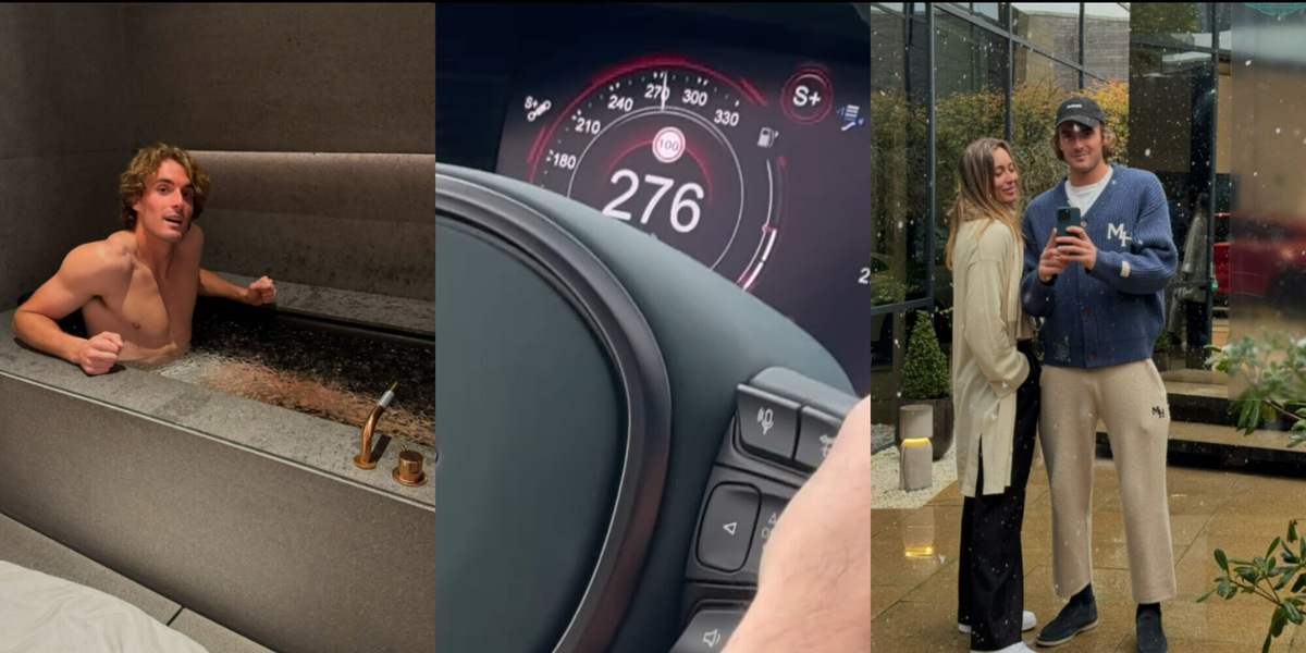 Tsitsipas preoccupa: messaggio criptico e video con l’Aston Martin a 276 km/h