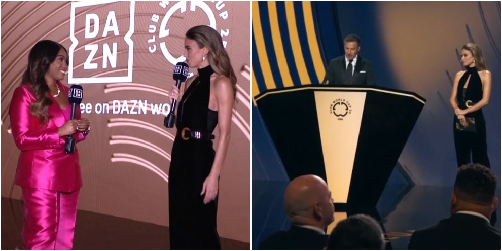 Diletta Leotta stella dei sorteggi del Mondiale per club: risate con Del Piero