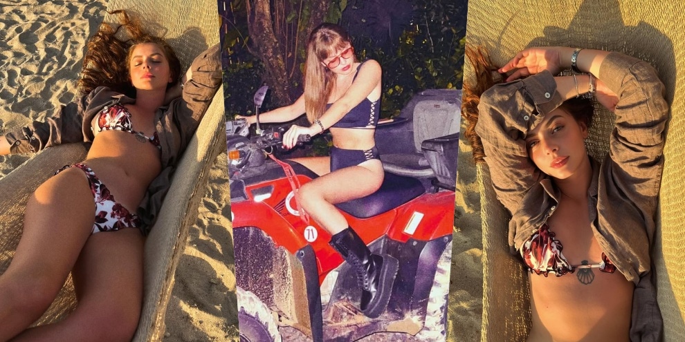 Annalisa in bikini e sul quad incanta in Costa Rica