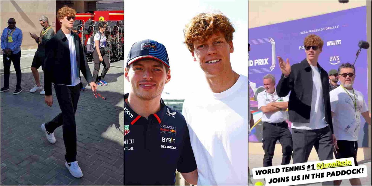 Sinner ad Abu Dhabi per la Ferrari: tutte le foto di Jannik al Gp di F1