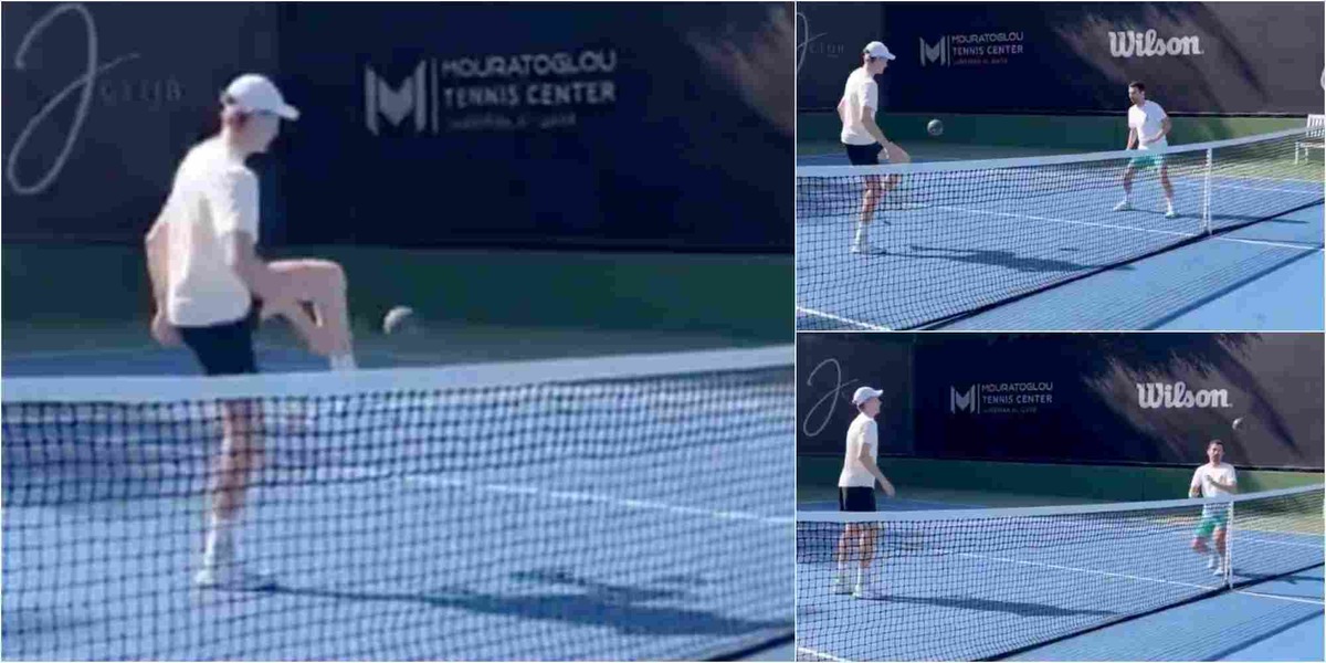 Sinner e Vagnozzi show: che sfida a calcio tennis con il gioiellino francese