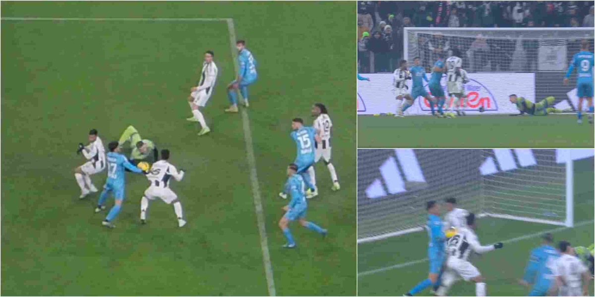 Juventus, il rigore assegnato da Giua al 94' per fallo di mano di Candela: la fotosequenza