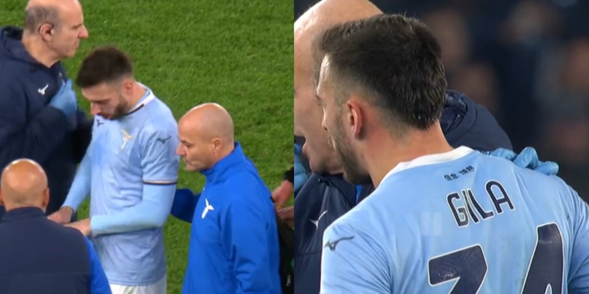 Lazio, infortunio per Gila contro l'Inter: cosa è successo