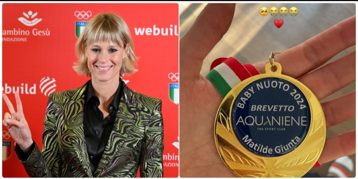 Federica Pellegrini e la prima medaglia di nuoto della figlia: la foto che emoziona