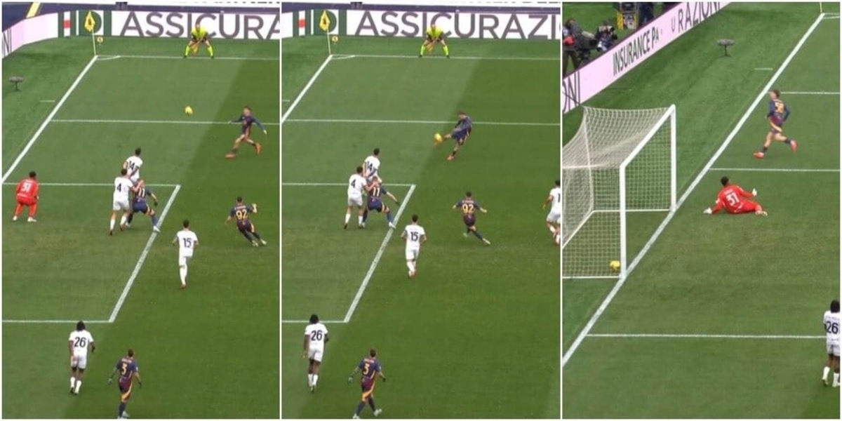 Saelemaekers, gol al volo incredibile in Roma-Parma! La fotosequenza