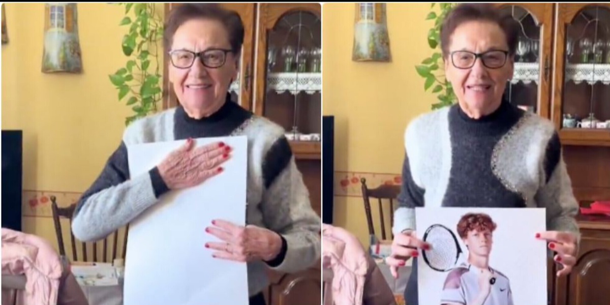 La nonna che si emoziona per il regalo di Sinner a Natale, il video è virale