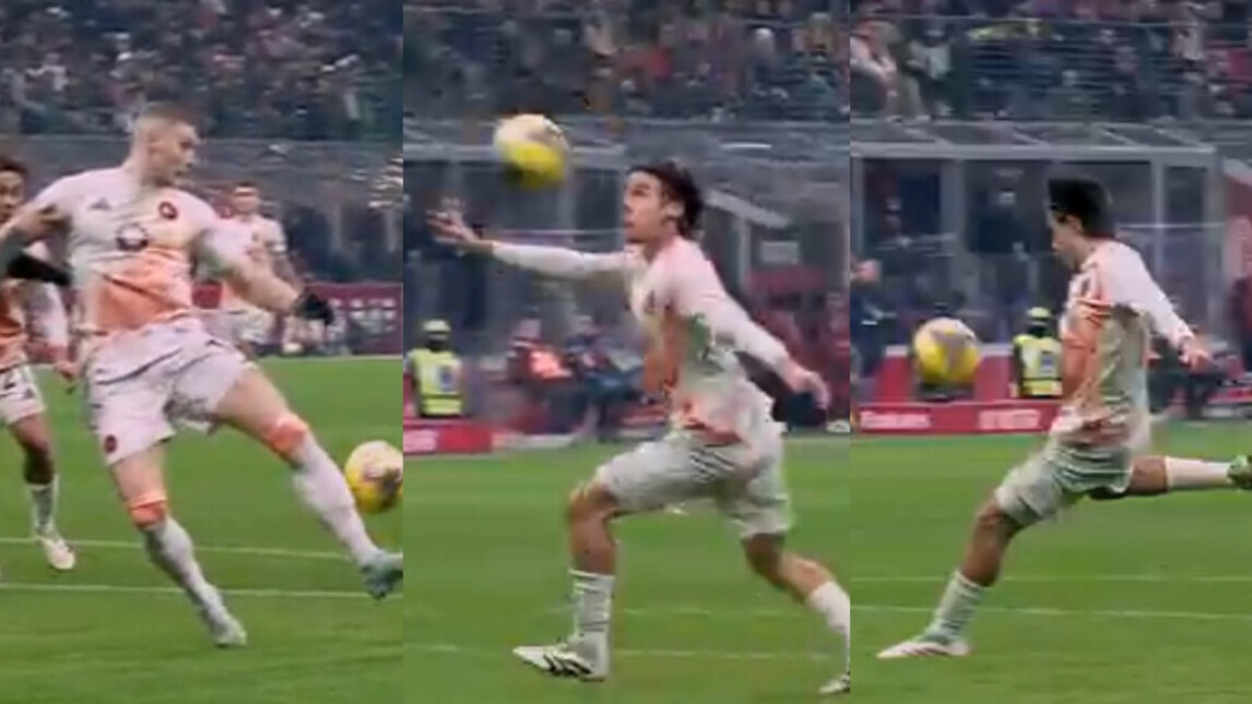 Milan-Roma, gol stupendo di Dybala a San Siro: la fotosequenza